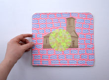 Load image into Gallery viewer, Vintage House Photo Collage Altered With Neon Colours - Naomi Vona Art