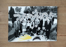 Carica l'immagine nel visualizzatore di Gallery, Creepy Shining Inspired Art Collage On Vintage Group Photo - Naomi Vona Art