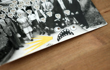Carica l'immagine nel visualizzatore di Gallery, Creepy Shining Inspired Art Collage On Vintage Group Photo - Naomi Vona Art
