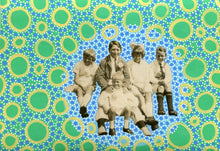 Load image into Gallery viewer, Vintage Group Of Smiling Kids Portrait Altered By Hand - Naomi Vona Art