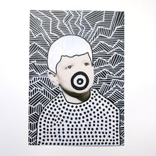 将图片加载到图库查看器,Vintage Spooky Boy Poster Portrait Art