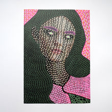 Load image into Gallery viewer, Altered Fashion Portrait In Pink And Green