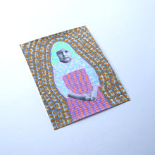 Charger l'image dans la galerie, Vintage Girl Studio Photography Altered With Pens And Tape - Naomi Vona Art