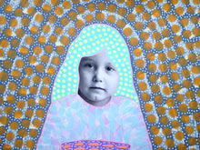 Charger l'image dans la galerie, Vintage Girl Studio Photography Altered With Pens And Tape - Naomi Vona Art