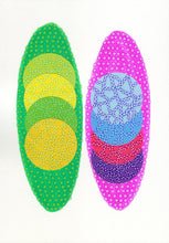 画像をギャラリービューアに読み込む, Green Purple Organic Abstract Art Collage - Naomi Vona Art