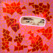 Load image into Gallery viewer, Fluorescent Red And Pink Mixed Media LP Cover Artwork - Naomi Vona Art