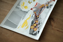 Charger l'image dans la galerie, White Yellow Red Contemporary Art Collage On Vintage Photo - Naomi Vona Art