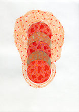 画像をギャラリービューアに読み込む, Red Organic Abstract Art Collage - Naomi Vona Art