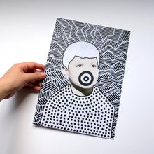 将图片加载到图库查看器,Vintage Spooky Boy Poster Portrait Art