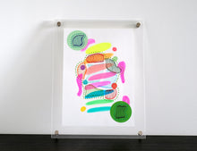 画像をギャラリービューアに読み込む, Underwater Inspired Abstract Neon Art Collage - Naomi Vona Art