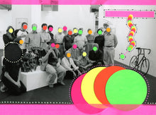 Load image into Gallery viewer, Contemporary Neon Art Collage On Vintage Group Shot - Naomi Vona Art