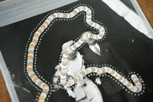 Carica l'immagine nel visualizzatore di Gallery, Silver Black Collage On Vintage Black And White Wedding Couple Photo - Naomi Vona Art