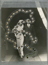 Carica l'immagine nel visualizzatore di Gallery, Silver Black Collage On Vintage Black And White Wedding Couple Photo - Naomi Vona Art