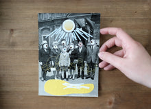 画像をギャラリービューアに読み込む, Surreal Yellow And White Art Collage On Vintage Portrait - Naomi Vona Art