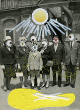 画像をギャラリービューアに読み込む, Surreal Yellow And White Art Collage On Vintage Portrait - Naomi Vona Art