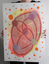 画像をギャラリービューアに読み込む, Red Orange Yellow Abstract Collage Composition - Naomi Vona Art