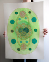 画像をギャラリービューアに読み込む, Neon And Mint Green Abstract Collage Composition - Naomi Vona Art