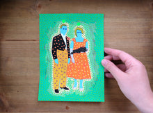 Load image into Gallery viewer, Retro Couple Portrait Art Collage - Naomi Vona Art