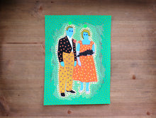 Load image into Gallery viewer, Retro Couple Portrait Art Collage - Naomi Vona Art