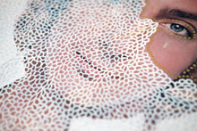 将图片加载到图库查看器,White Beige LP Cover Artwork - Naomi Vona Art