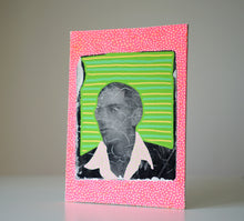 Cargar imagen en el visor de la galería, Retro Man With Glasses Portrait Photo Transfer - Naomi Vona Art