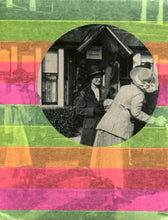 Carica l'immagine nel visualizzatore di Gallery, Neon Washi Tape Art Collage On Vintage Photography - Naomi Vona Art