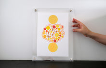 画像をギャラリービューアに読み込む, Yellow Red Abstract Art Collage - Naomi Vona Art