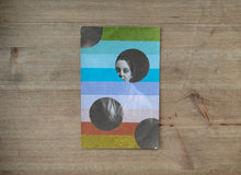 Load image into Gallery viewer, Washi Tape Collage On Vintage Woman Portrait - Naomi Vona Art
