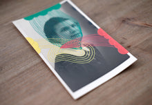 Load image into Gallery viewer, Green Yellow And Red Abstract Composition On Vintage Woman Portrait Photo - Naomi Vona Art
