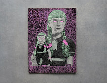 Cargar imagen en el visor de la galería, Creepy Vintage Girl Photography Altered With Pens - Naomi Vona Art