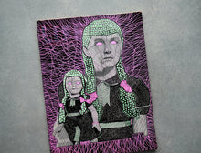 Cargar imagen en el visor de la galería, Creepy Vintage Girl Photography Altered With Pens - Naomi Vona Art