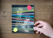 Load image into Gallery viewer, Vintage Studio Couple Portrait Altered With Neon Colours - Naomi Vona Art