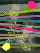 Load image into Gallery viewer, Vintage Studio Couple Portrait Altered With Neon Colours - Naomi Vona Art
