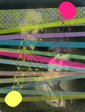Load image into Gallery viewer, Vintage Studio Couple Portrait Altered With Neon Colours - Naomi Vona Art