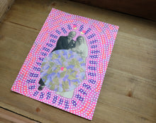 将图片加载到图库查看器,Happy Smiling Vintage Wedding Couple Photo Art Collage - Naomi Vona Art