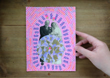 将图片加载到图库查看器,Happy Smiling Vintage Wedding Couple Photo Art Collage - Naomi Vona Art