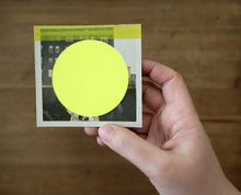 Load image into Gallery viewer, Neon Yellow Abstract Collage Art On Vintage Photo - Naomi Vona Art
