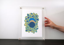 画像をギャラリービューアに読み込む, Turquoise Green Abstract Art Collage - Naomi Vona Art