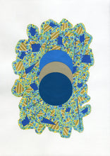 画像をギャラリービューアに読み込む, Turquoise Green Abstract Art Collage - Naomi Vona Art