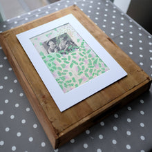 Charger l'image dans la galerie, Mint Green Collage, Mixed Media Artworks Using Vintage Pictures - Naomi Vona Art