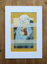 Load image into Gallery viewer, Floral Yellow Art Collage, Surreal Dada Mixed Media Art - Naomi Vona Art