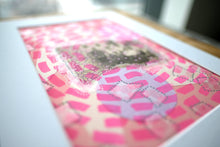 Load image into Gallery viewer, Colorful Neon Pink Art, Mixed Media Collage Creation - Naomi Vona Art