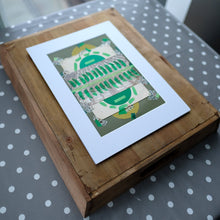 Load image into Gallery viewer, Original Green Art Photo Collage, Mixed Media Artwork - Naomi Vona Art