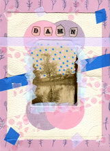 将图片加载到图库查看器,Retro Blue And Pink Surreal Landscape Collage Art - Naomi Vona Art