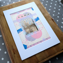 将图片加载到图库查看器,Retro Blue And Pink Surreal Landscape Collage Art - Naomi Vona Art