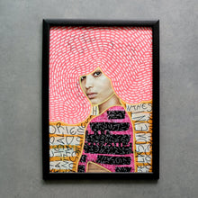 Load image into Gallery viewer, Large pop art print, neon portrait of a woman, available up to A2 - Naomi Vona Art