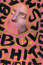 Load image into Gallery viewer, Modern contemporary wall art decor, pink, orange and black giclée print - Naomi Vona Art