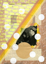 Load image into Gallery viewer, Retro Happy Man Drinking Altered With Paper Ephemera - Naomi Vona Art