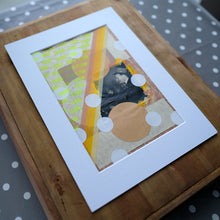 Load image into Gallery viewer, Retro Happy Man Drinking Altered With Paper Ephemera - Naomi Vona Art