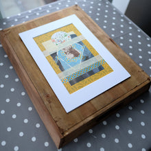 Load image into Gallery viewer, Floral Yellow Art Collage, Surreal Dada Mixed Media Art - Naomi Vona Art